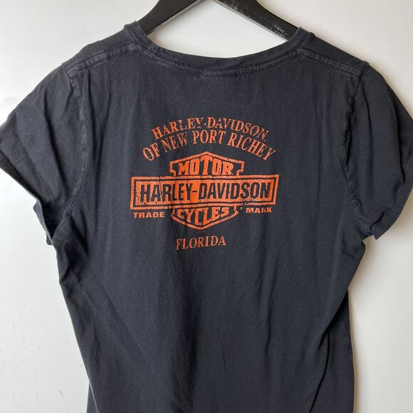 Harley Davidson Florida T Shirt Womens Black Medium M Made In USA Graphic Tee - Picture 6 of 16